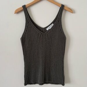 Jones New York Green Ribbed Knit Tank – Size S (Up to XXL)